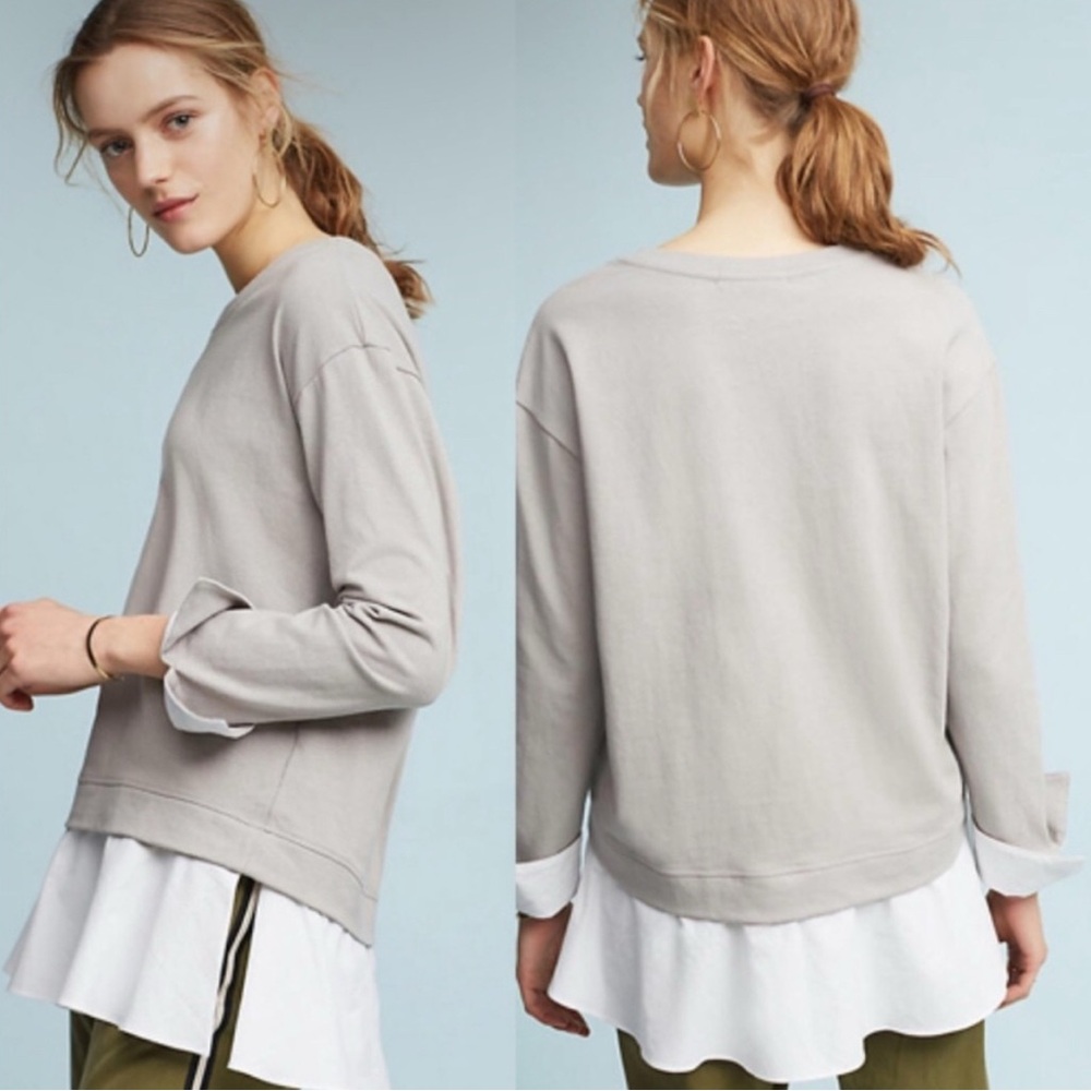Anthropology Eri + Ali Layered Poplin Size XS